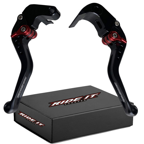 RIDE IT FOREVER Short Brake Clutch Levers for GSXR600 GSXR750 2006-2022, GSXR1000 2009-2022,GSXR 1000 2005-2006,GSX-S1000/F/ABS 2015-2020,Katana 2020-Black