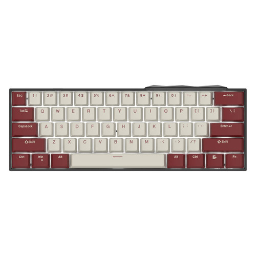 FIRSTBLOOD ONLY GAME. K610T 60% 2.4G Wireless/Bluetooth 5.0/USB Wired Triple Mode Mechanical Keyboard, 61 Keys Compact Gaming Keyboard with Programmable Software, White Backlit, Red Switch