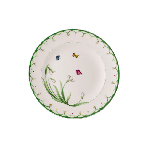 Villeroy & Boch Colorful Spring Salad Plate, 8.5 in, Premium Porcelain, White/Colored Villeroy & Boch Colorful Spring Salad Plate, 8.5 in, Premium Porcelain, White/Colored