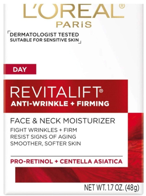 L'Oreal Revitalift Face & Neck Anti-Wrinkle & Firming Moisturizer Day Cream 1.70 oz (Pack of 3)