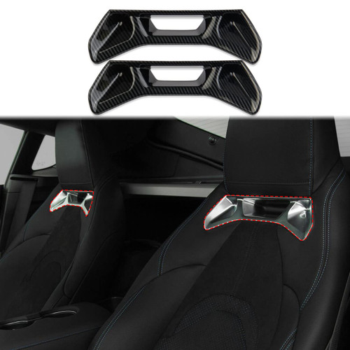 Korlot Carbon Fiber Interior Seat Back Trim Cover Accessories for 2020-2023 Toyota Supra