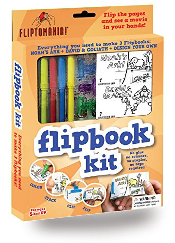 Fliptomania Flipbook Animation Kit: Noah's Ark, David & Goliath