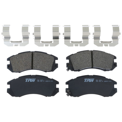 TRW Pro TRC0470 Disc Brake Pad Set For Subaru Legacy 1990-1996, Front, And Other Applications