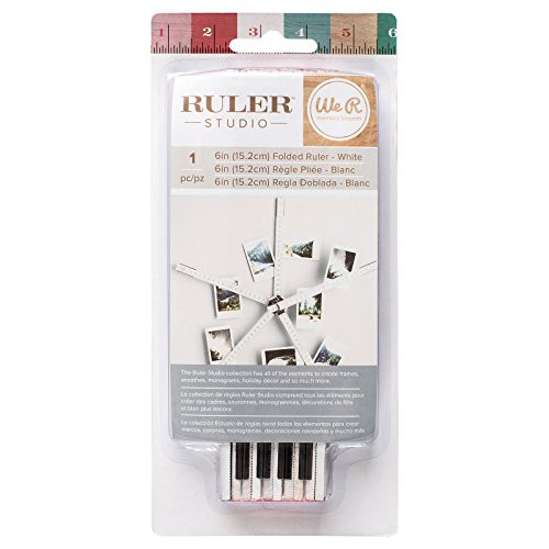 American Crafts We R Memory Keepers 6 Inch Ruler Studio White