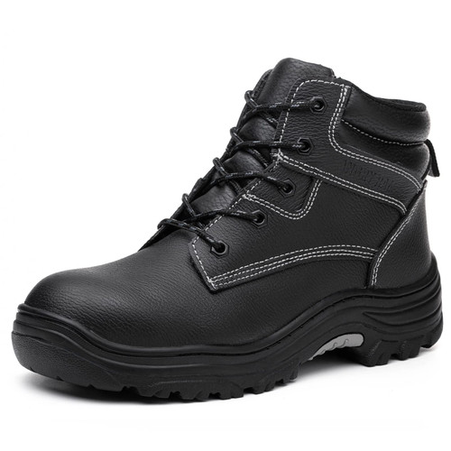 ANGRYRAM Steel Toe Boots for Men Waterproof Safety Boots Indestructible Construction Puncture Proof Lightweight Slip Resistant Working Shoes