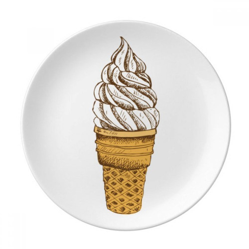 Cream Chocolate Egg Cones Ice Cream Plate Decorative Porcelain Salver Tableware Dinner Dish