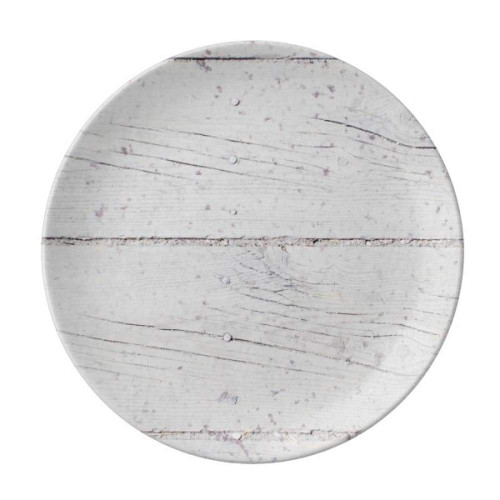 White Wood Floor Rough Wallpaper Texture Plate Decorative Porcelain Salver Tableware Dinner Dish