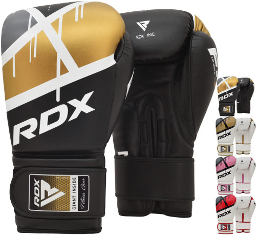 RDX Boxing Gloves EGO, Sparring Muay Thai Kickboxing MMA Heavy Training Mitts, Maya Hide Leather, Ventilated, Long Support, Punching Bag Workout Pads, Men Women Adult 8 10 12 14 16 oz