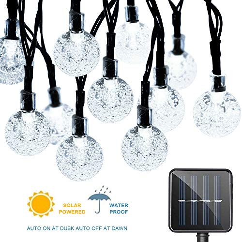 Softeen Solar String Lights Outdoor, 30LED 21ft 8 Lighting Modes Waterproof Crystal Ball Fairy String Light Decoration for Patio, Garden, Porch, Yard, Lawn, Parties, Christmas Tree, Holidays Softeen Solar String Lights Outdoor, 30LED 21ft 8 Lighting Modes Waterproof Crystal Ball Fairy String Light Decoration for Patio, Garden, Porch, Yard, Lawn, Parties, Christmas Tree, Holidays