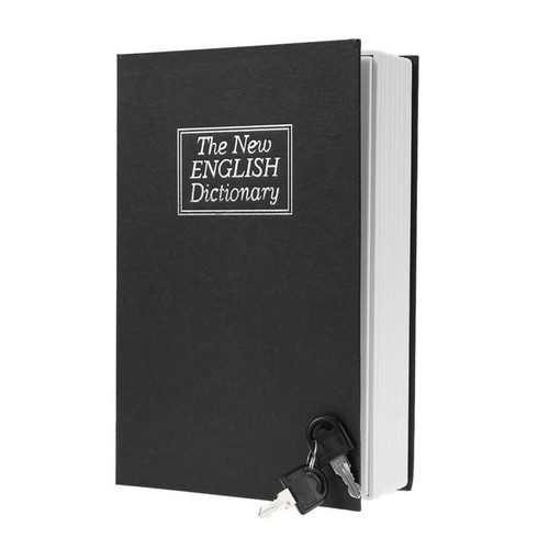 Saving Box Creative English Dictionary Shape Money Saving Box Safe Book Piggy Bank with Key Cash Coins Saving Boxes (Color : 1)
