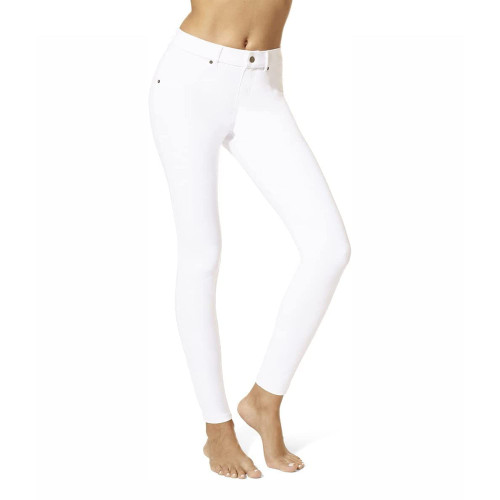 Hue Women's Plus Size Essential Denim Jean Leggings, Assorted, White 3X