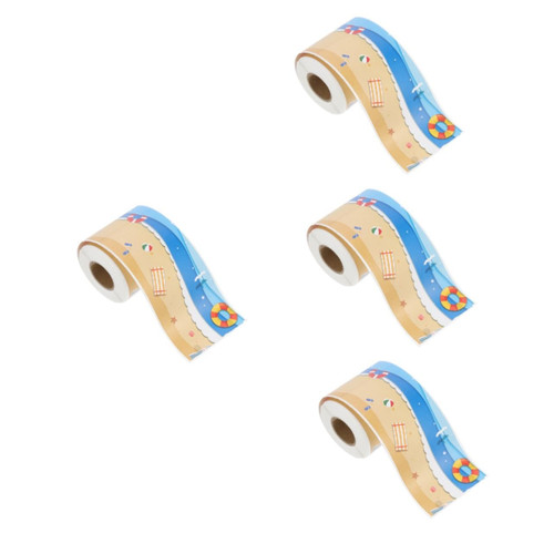 Ciieeo 4 Rolls Border Stickers White Board for Office Summer Stickers Office decore Wallpaper Borders Classroom Bulletin Board Borders Office Chalkboard Decor Stickers for Classroom
