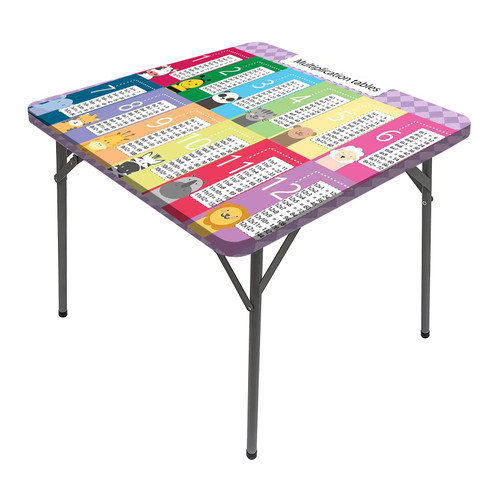 JUNTAIY Animals Elastic Edged Tablecloth, Learn to Count Education Art Elastic Table Cover Square, Fits 48x48 inch Table, for Restaurants Picnic Patio Outdoor Party Decor, Multicolor