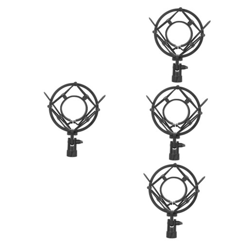 ERINGOGO 4pcs Microphone shock mount microphone holder mic stand clip microphone clamp mobile holder camera stand camera mount Metal Mic Stand Metal Microphone Stand Microphone Mount tripod