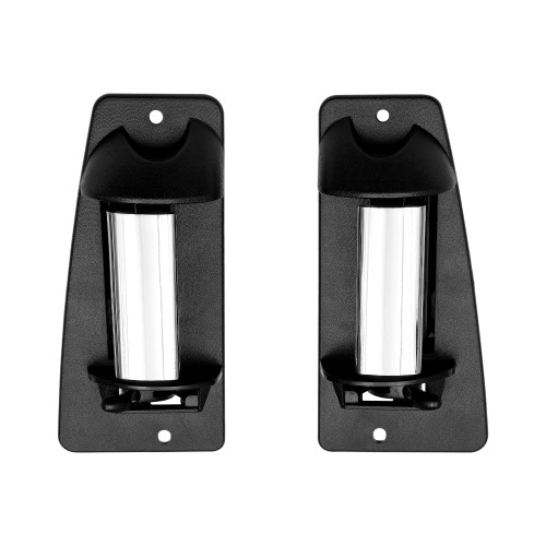 Exterior Door Handles, Chrome Metal Lever, Compatible with 1999-2007 Chevy Silverado, GMC Sierra 1500 2500 3500, Extended Cab Rear Left Driver and Right Passgenger Side | Replace# 15758171, 15758172