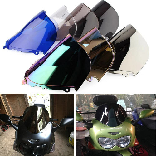 Motorcycle Double Bubble Wind Deflectors Windscreen Windshield Fit For Suzuki Katana GSX600F GSX750F 1998-2006 (Iridium)