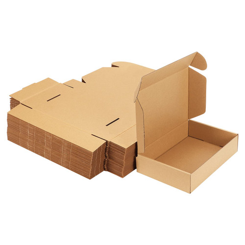 MEBRUDY 9x6x2 Inches Shipping Boxes Pack of 50, Small Corrugated Cardboard Box for Mailing Packing Literature Mailer