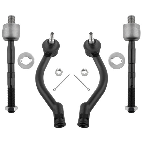 BOXI 4pcs Front Inner and Outer Tie Rod End Set Fit for Hyundai Azera 2006-2007 / for Hyundai Sonata 2006-2008 - Sedan 4-Door 2.4L 3.3L 3.8L | ES800104 ES800105 EV800345