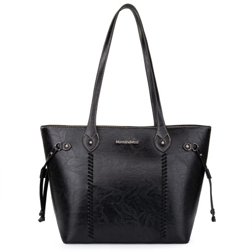 Montana West Tote Bags for Women Top Handle Black Satchel Purses and Handbags Ladies Shoulder Bags Vegan Leather,MWC-G097-BK