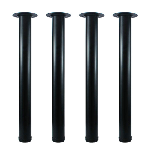 QLLY 22 inch Adjustable Tall Metal Desk Legs, Office Table Furniture Leg Set, Set of 4 (22 inch, Black)
