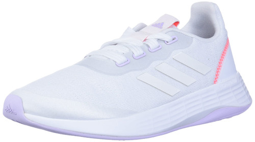 adidas Women's QT Racer Sport Running Shoe, White/Purple Tint/Solar Red, 9 M US