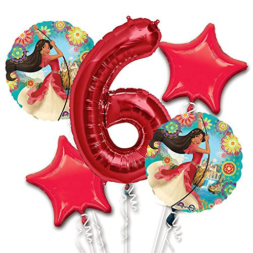 Elena Balloon Bouquet 6th Birthday 5 pcs - Party Supplies