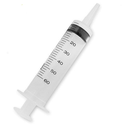 EXELint 60 ml Disposable Syringe, Sterile Single Pack, 50 ml to 60 ml Medical Grade Catheter Tip