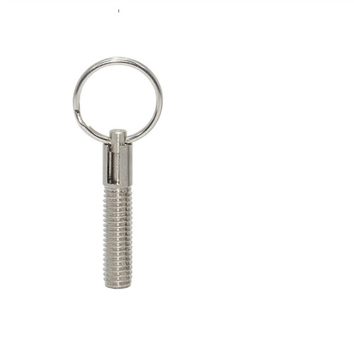HASMI 1Pcs Carbon Steel Thread Index Plungers Ring Type Indexing Plungers with Lock Coarse Thread (Color : LHFS, Size : M8-1.25-5)