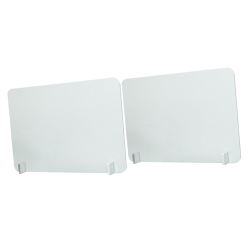 NUOBESTY 2pcs Acrylic Desk Office Divider Office partition Table Privacy Board Indoor Room dividers partition Room dividers Separate Board Desk Divider White Desktop Restaurant Supplies