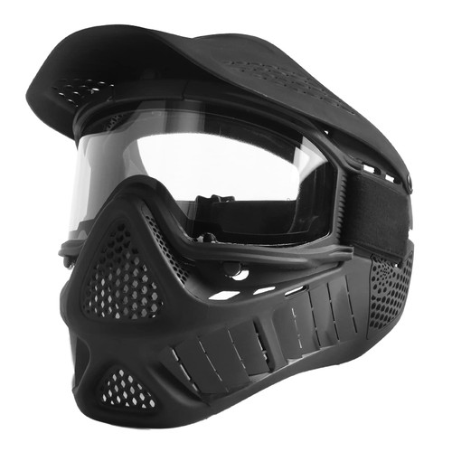 Anyoupin Paintball Mask with Double Lens Black