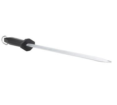 Winco K-54S 14" Oval Premium Sharpening Steel W/ Ergonomic Polypropylene Handle - Knife Sharpening