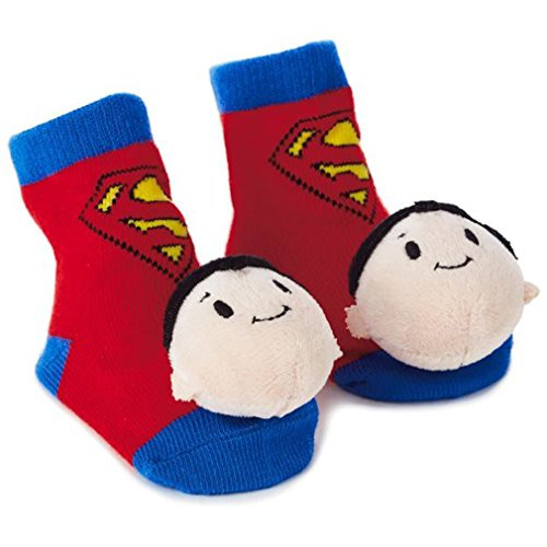 Superman itty bittys Baby Rattle Socks Baby Clothes Superheroes