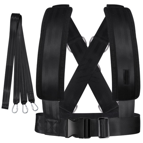 BESPORTBLE Sled Harness: Fitness Sled Harness Sled Harness for Pulling Exercise Trainer with Pull Strap for Resistance Training, Adjustable Shoulder Strap