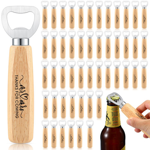 Tanlade 50 Pcs Wedding Bartender Bottle Opener Beer Opener Stainless Steel Cider Wine Handheld Wood Bottle Openers with Wooden Handle Engraved Gift Set for Wedding Party Home Bar Kitchen Restaurant Tanlade 50 Pcs Wedding Bartender Bottle Opener Beer Opener Stainless Steel Cider Wine Handheld Wood Bottle Openers with Wooden Handle Engraved Gift Set for Wedding Party Home Bar Kitchen Restaurant