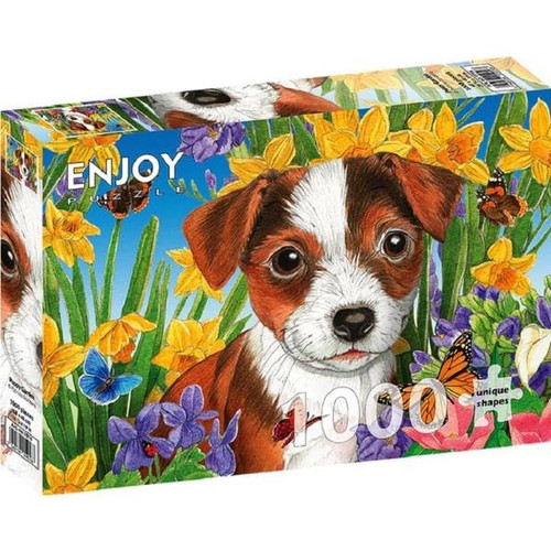 ENJOY-1916 Puppy Garden Jigsaw Puzzle, 1000 Pieces