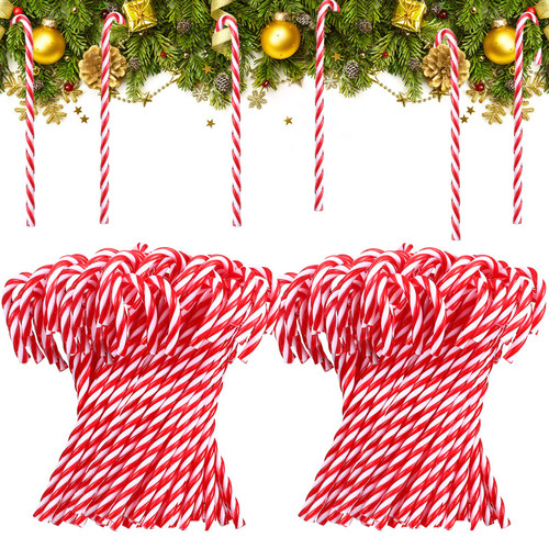 Christmas Plastic Candy Cane Ornament Twisted Crutch Christmas Tree Hanging Decorations Candy Cane Decorations for Xmas Crafts Indoor Outdoor Decor (Red and White, 300) Christmas Plastic Candy Cane Ornament Twisted Crutch Christmas Tree Hanging Decorations Candy Cane Decorations for Xmas Crafts Indoor Outdoor Decor (Red and White, 300)