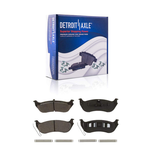 Detroit Axle - Pair REAR Ceramic Brake Pads with Hardware for 2006 2007 2008 2009 2010 Ford Explorer Mercury Mountaineer 2007 2008 2009 2010 Explorer Sport Trac Detroit Axle - Pair REAR Ceramic Brake Pads with Hardware for 2006 2007 2008 2009 2010 Ford Explorer Mercury Mountaineer 2007 2008 2009 2010 Explorer Sport Trac
