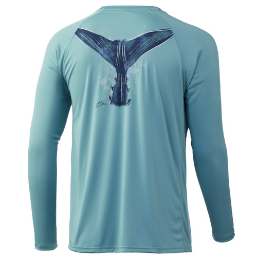 HUK Men's Standard KC Pursuit Long Sleeve Sun Protecting Fishing Shirt, Tuna Tail-Porcelain Blue, XX-Large
