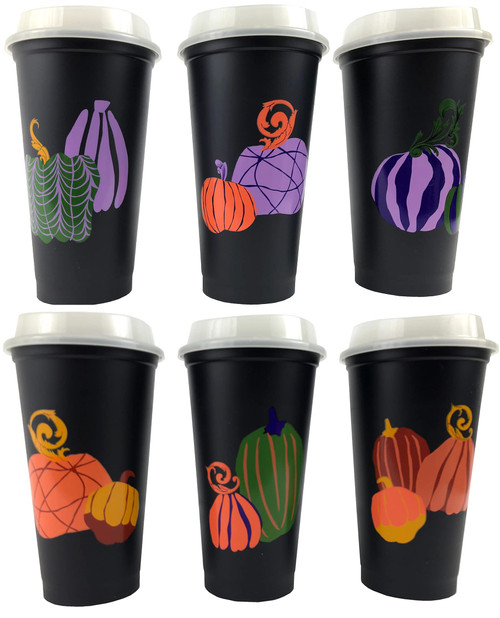 Starbucks Reusable Cup Collection Pack Of 6 W/Lids-2017