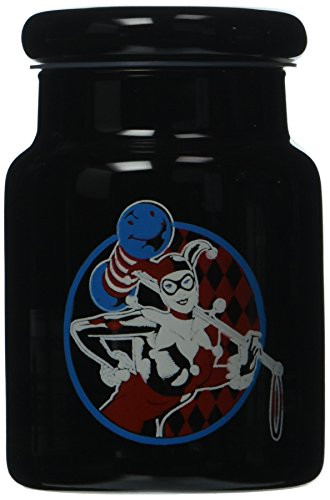 ICUP DC Harley Quinn Checker Badge Jar, 6 oz, Clear