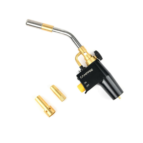 CAMPFIRE High Intensity Propane Torch Head For Map Pro Mapp Propane Intensity Adjustable Flame, Trigger Start Mapp Gas Torch With Self Ignition & Brass Knob for Gas Welding Searing Steak