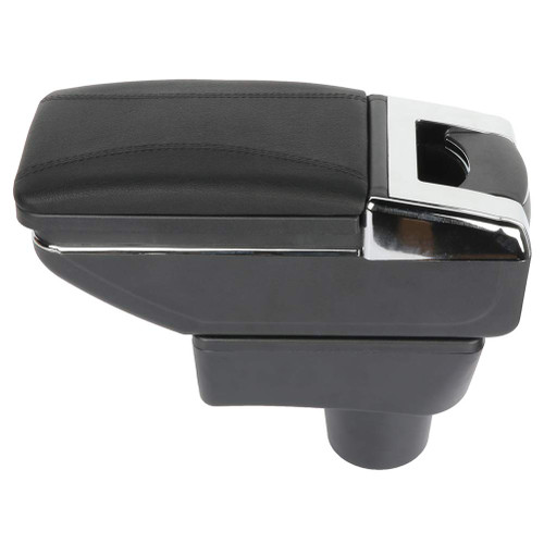 SCITOO Auto Black Armrest Center Console Lid Skin Cover with Console Box Replacement fit for 2015-2019 for Mitsubishi Attrage