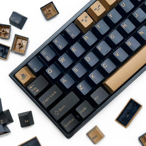 XDK Custom Keycaps 173 Keys Double Shot PBT Keycap Set Cherry Profile for Cherry Gateron MX Switches ISO ANSI Layout Mechanical Keyboard (Blue Samurai)