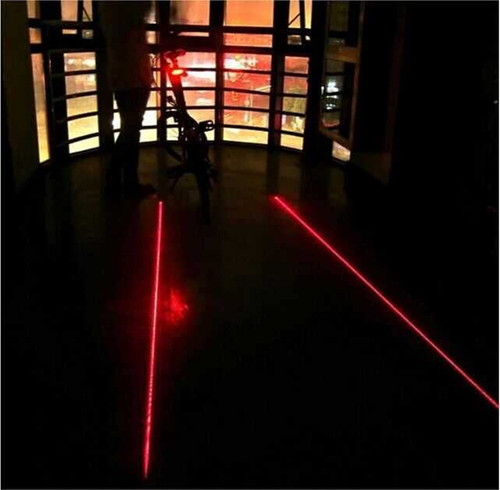 LUBINGT LED Bike Taillight 5 LED+2 Laser Bicycle Light Night Safety Warning Lights Mountain Bike Rear Light Cycling Tail Lamps (Color : Red)