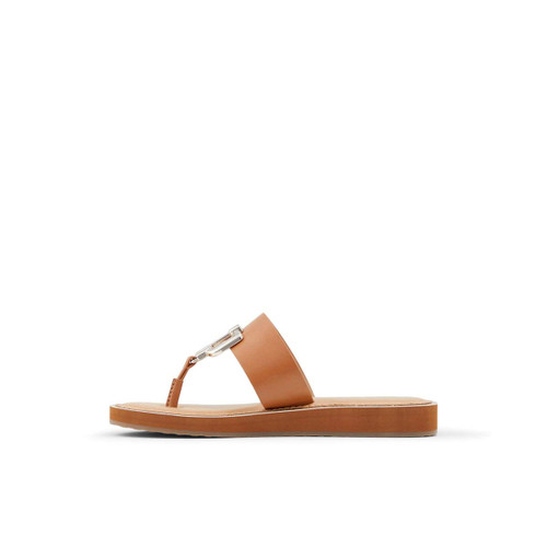 ALDO womens Tatyx Flat Sandal, Cognac, 8.5 US