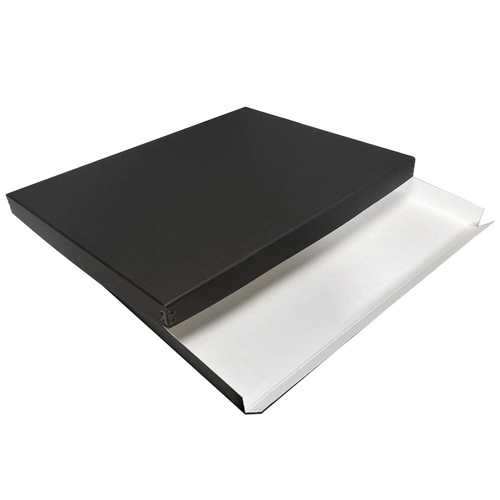 Lineco, 17x22 Black Museum Archival Storage Box, Drop Front Design. Acid-Free with Metal Edge. Protects Picture Longevity, Organize Photos or Documents, Crafts, DIY.