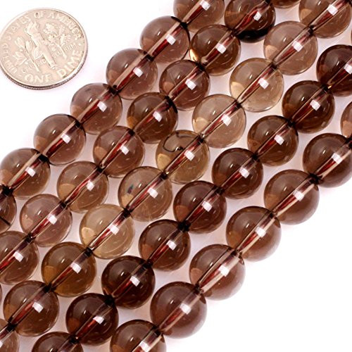 GEM-inside Smoky Quartz Gemstone Loose Beads Natural 10mm Round AAA Grade Gray Crystal Energy Stone Power for Jewelry Making 15" GEM-inside Smoky Quartz Gemstone Loose Beads Natural 10mm Round AAA Grade Gray Crystal Energy Stone Power for Jewelry Making 15"