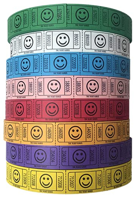 The Ticket Gurus-(8) Single Smile Rolls- 2000 Tickets Per Roll