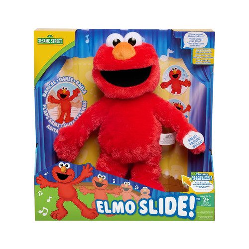 Just Play Sesame Street Elmo Slide Plush, Officially Licensed Kids Toys for Ages 2 Up