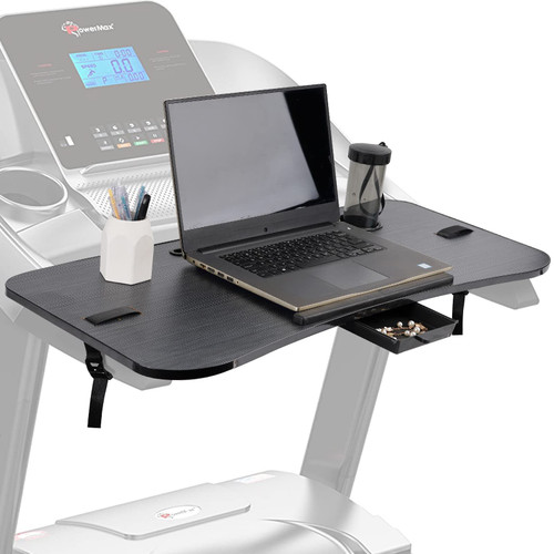 Jitnetiy Treadmill Desk Treadmill Desk Attachment Upgraded Universal Ergonomic for Laptops, Tablets, Book and More, Treadmill Desk Workstation Fits Most Treadmills (Black)